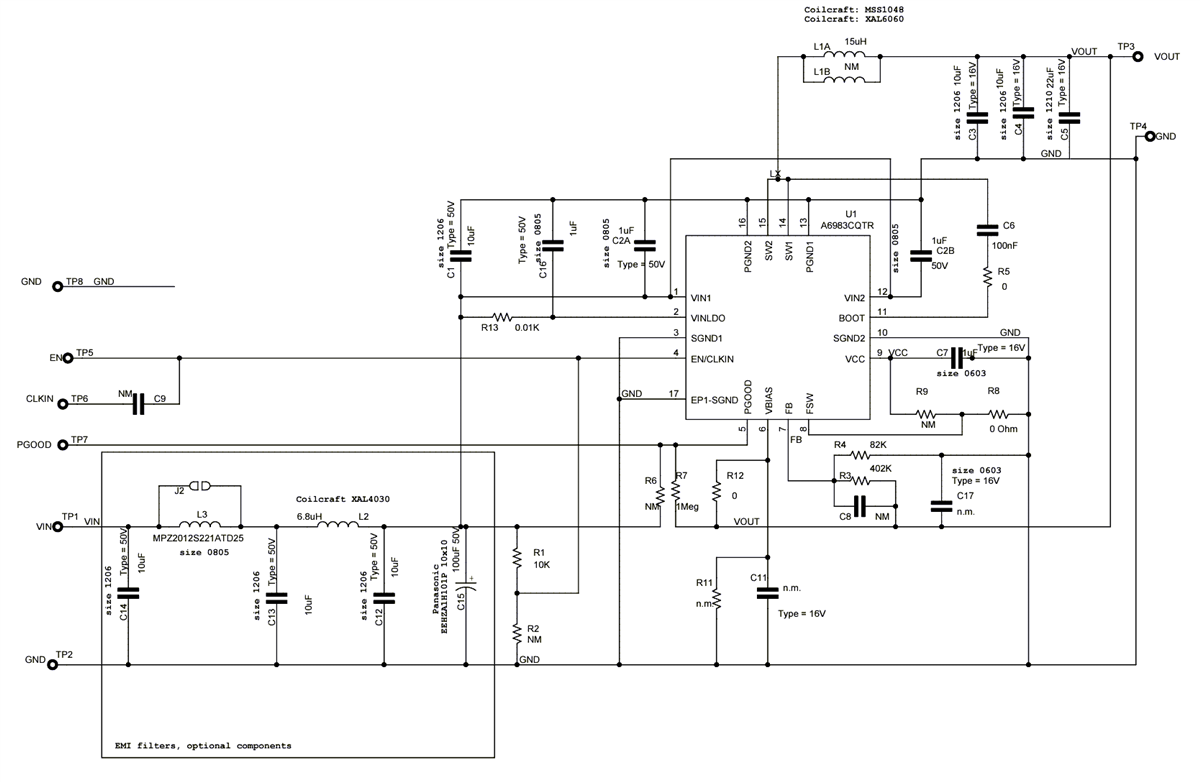 Schéma - STMicroelectronics Carte d'évaluation STEVAL-A6983CV1